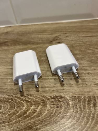 2x Genuine Official Apple A1400 & A2118 5W EU 2pin USB Wall Mains Charger Plug - 第 3/5 張圖片