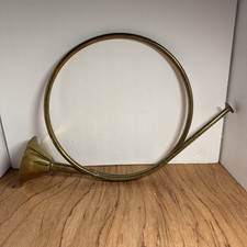 VTG Solid Brass French Horn Fox Hound Hunting Bugle Wall Decor