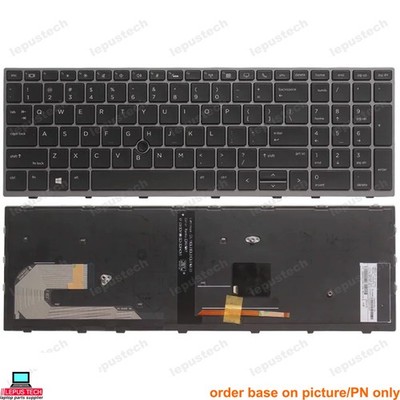HP 855 850 G5 G6 750 755 G5 Zbook 15U G5 G6 trackpoint backlit US keyboard BLACK