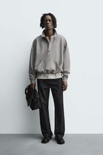 Sullen Tokyo Herren Strick Polo Slim Fit Freizeit Blau, Gebraucht