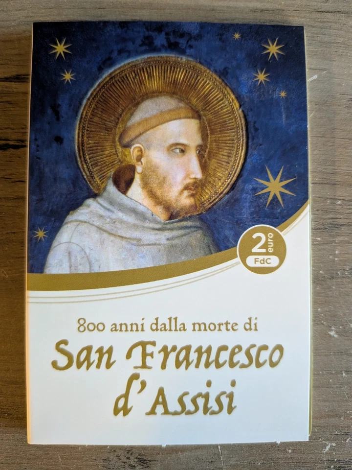 Coincard mit 2 Euro Gedenkmünze Italien 2026 BU Franz von Assisi - RAR - Bild 1 von 1