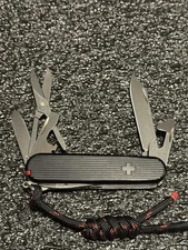 Victorinox Super Tinker w/Swiss Bianco Black Alox Plus Scales 91mm Army Knife