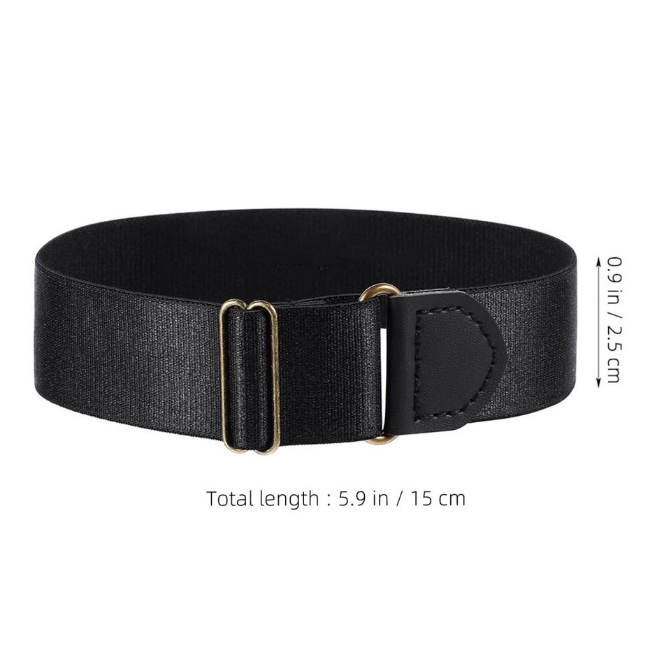 Elastic Sleeve Garters Adjustable Black Nylon Shirt Holders for Home ...
