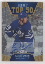 2019-20 Upper Deck Allure Top 50 Blue Auto Rasmus Sandin #T50-49 Auto r6x