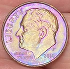 2018-P Roosevelt Dime Beautiful Lustrous Rainbow Toned Coin   #10