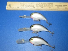 Lot of 3 Bandit Pre-Pradco Series Crankbait Lures Shad