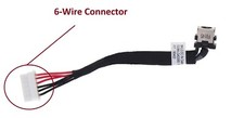 DC Power Jack Connector Cable for ASUS TUF TUF504GD TUF504GE TUF554GE 6-Pin 