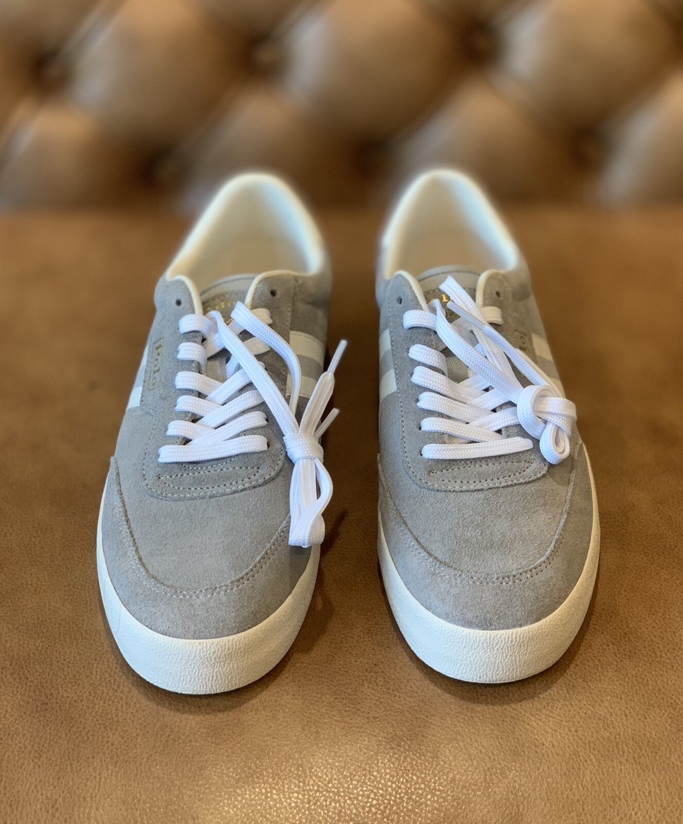d*3様 ラルフローレン RALPH LAUREN ベアカフス ボタン シルバー New Polo Ralph Lauren Court VLC Men's Size 13 Gray White Shoe