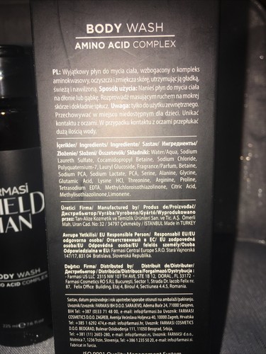 FARMASI 👉 SHIELD MAN BODY WASH 👈 Amino Acid Complex Free, Same Day Shipping - Picture 2 of 3