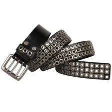 Gothic Real Leather Waist Belt Heavy Metal Rivet Studded Unisex Punk Waistband