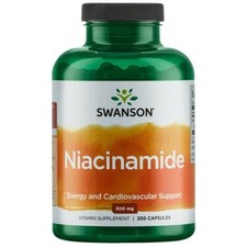 Swanson Niacinamide 250mg/500mg 250Caps vitamin B3 