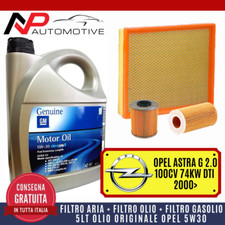 KIT TAGLIANDO OPEL ASTRA G 2.0 DTI 100CV 74KW 2001> 5 L LITRI LT OLIO OPEL 5W30 