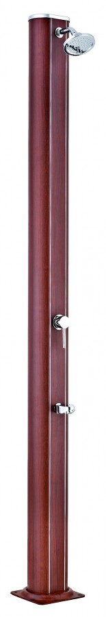 Gre Dsalr32W Doccia Solare In Alluminio Estetica Legno Serbatoio 32 Lt Con Scia