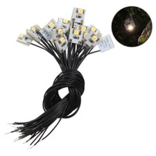 20pcs Pre-wired Warm White SMD LED 3528 Lamp Light Set 12V 20cm Wire DD00WM