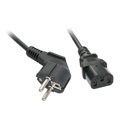 Lindy 30335 IEC-Netzkabel, 2m  Schuko-Winkelstecker-IEC320C13