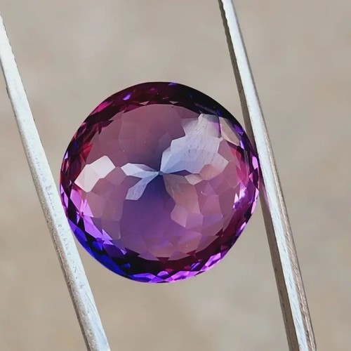 Piedra preciosa suelta redonda de zafiro Montana rosa púrpura natural de 8,85... - Imagen 10 de 12
