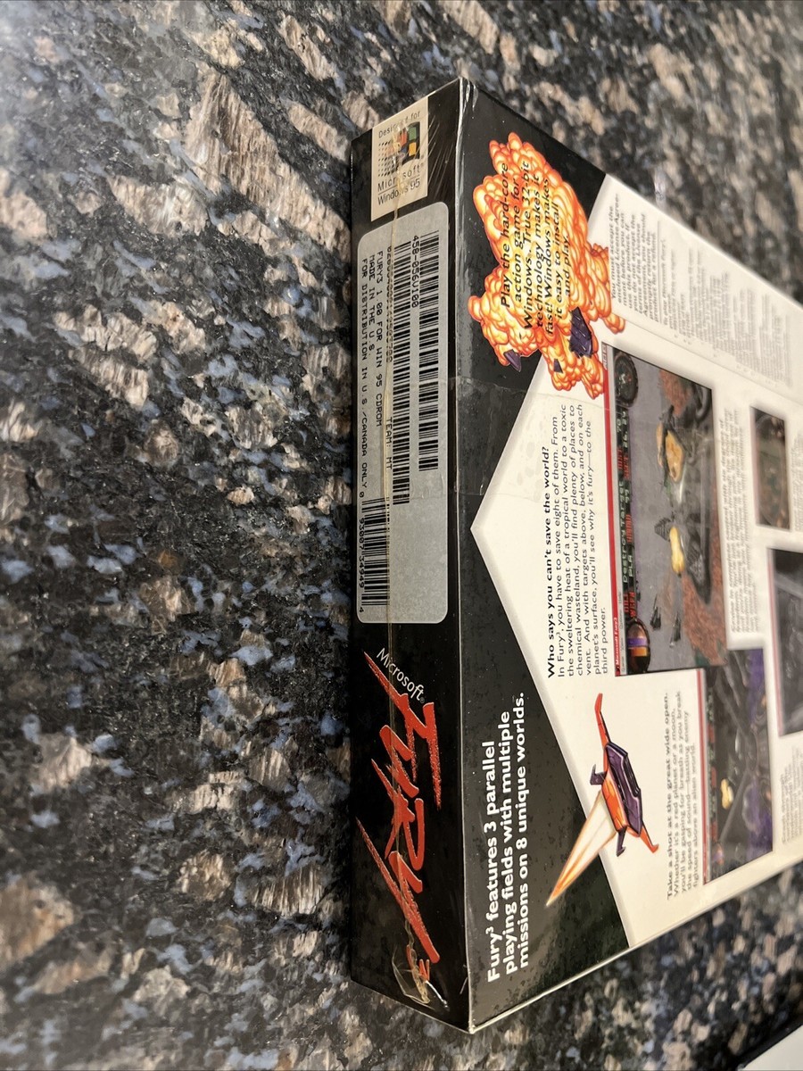 Microsoft Fury 3 Big Box Edition PC Win 95 1995 CD - Rom SEALED | eBay