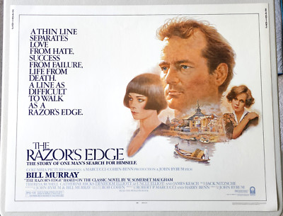 THE RAZOR'S EDGE ORIGINAL ROLLED 22X28 MOVIE POSTER 1984 HALF SHEET ...