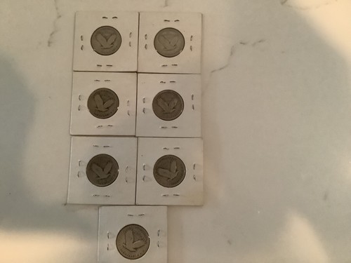 Lot of 7 Liberty Standing 90% Silver Quarters. Ships Free. - Picture 4 of 6