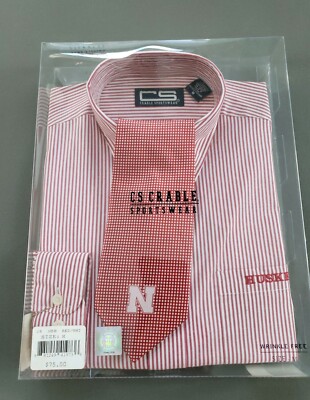 nebraska dress shirt Nebraska Cornhuskers Womens Boyfriend Plaid Long Sleeve Black Dress Shirt, Black, Size S