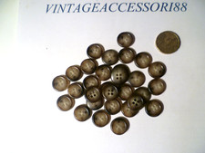 30 BOTTONI RESINA OPACA MARRONE CORNO 1,5 CM 4 FORI SARTO GIACCA GILET SARTORIA