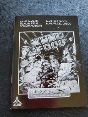 KUNG FOOD Atari Lynx NEW CARTRIDGE AND MANUAL NO BOX | eBay