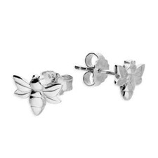Baby Bee Stud Earrings Sterling Silver 925 Hallmarked British Made Brand New