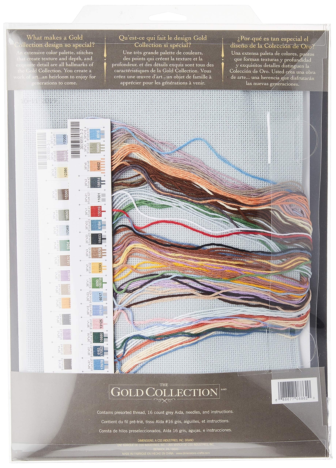 Gold Collection Counted Cross Stitch 'Winter's Hush', Grey Aida, 16