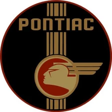 #2117 (1) 3.75" Pontiac Indian Head Repro Art Deco Decal Sticker Laminated