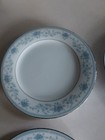 SET OF 4 NORITAKE 'Blue Hill' 8.25" Salad Plates w/Platinum Trim. #2482 — photo 4