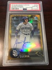 2016 Bowman Chrome Javier Guerra Gold Refractor /50 Auto PSA 10 Autograph 1st