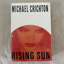 Rising Sun by Michael Crichton 1st DJ HC 1992 Thriller Japan Movie VTG