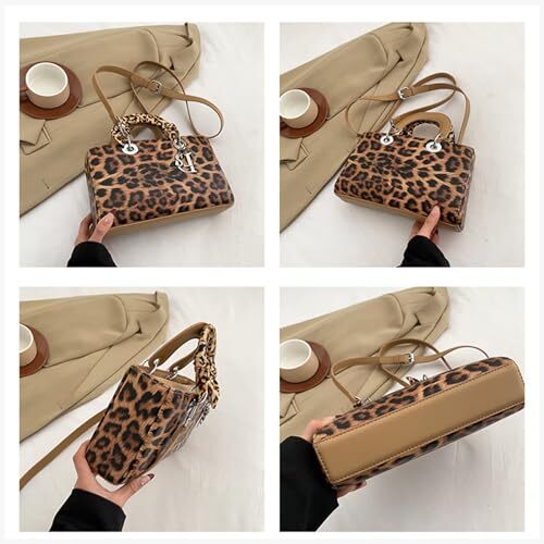 Leather Shoulder Bag Female Leopard Pure Leather Women's Leather Bag Portable Diagonal main image 1