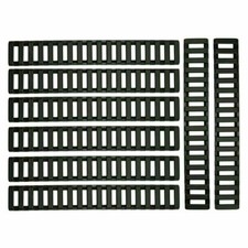 8 PCS Low Profile Heat Resistant Rifle Rail Cover for Picatinny Rails - Black