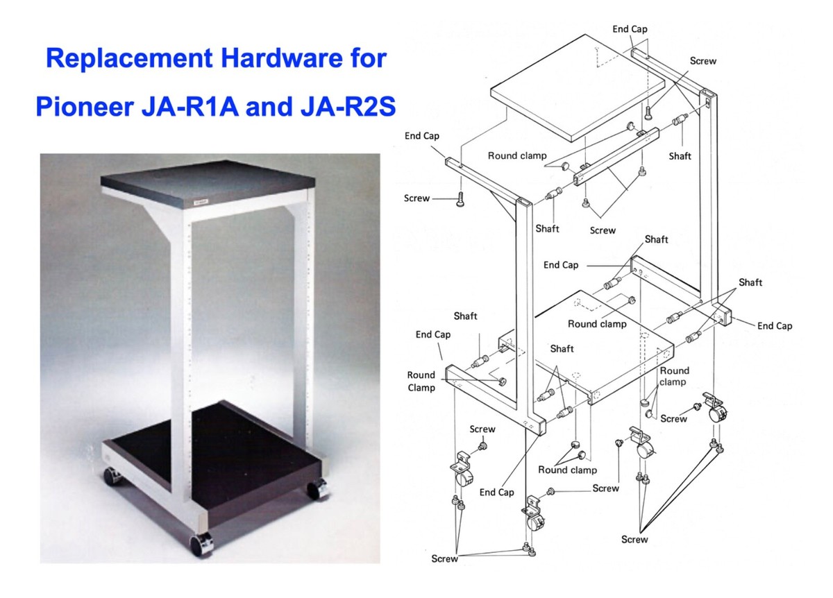 Assembly Hardware for Pioneer JA-R1A JA-R2S Racks: Screws, End