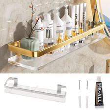 Wall Mounted Corner Bathroom Storage Rack Shower Caddy Shelf Toilet Organizer UK