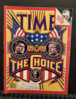 1980 November 3rd TIME Magazine, Reagan vs. Carter, The Choice (B23)
