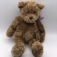 Gund Bearessence 4890 Plush Brown Teddy Bear With Original Leatherette Tag