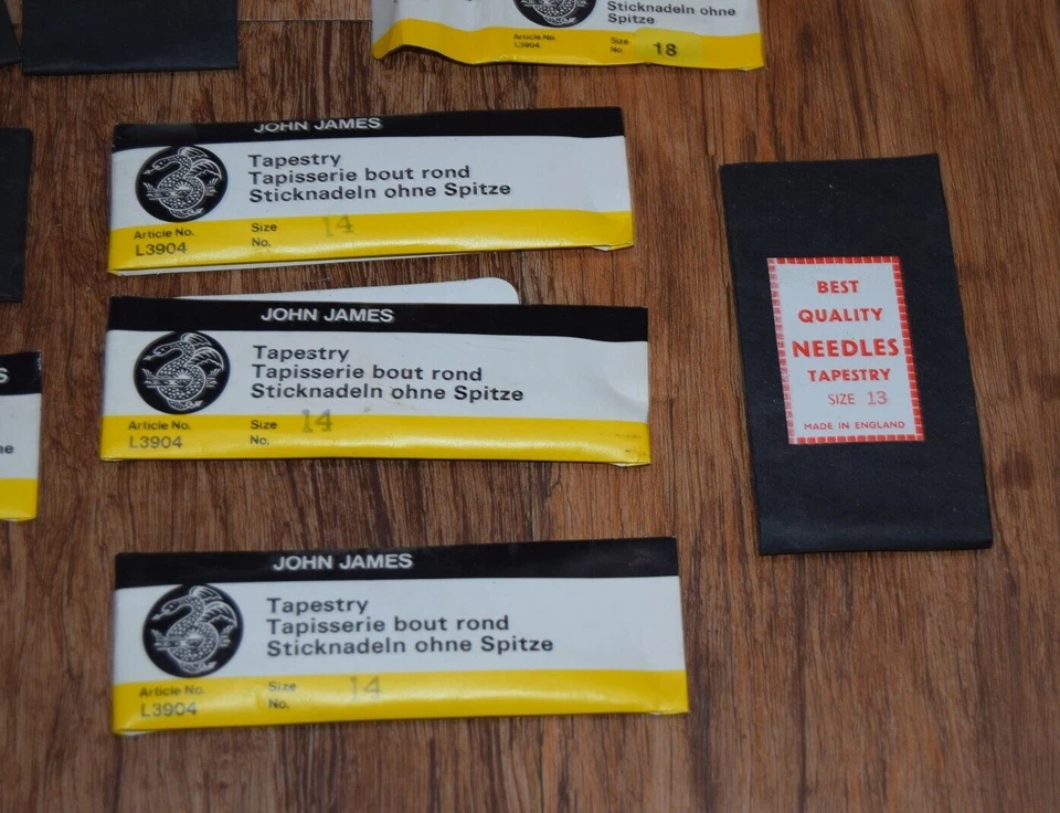 Tapestry Needles John James Bundle Collection needle size 20 13 18 22 14  etc - Image 4 of 4