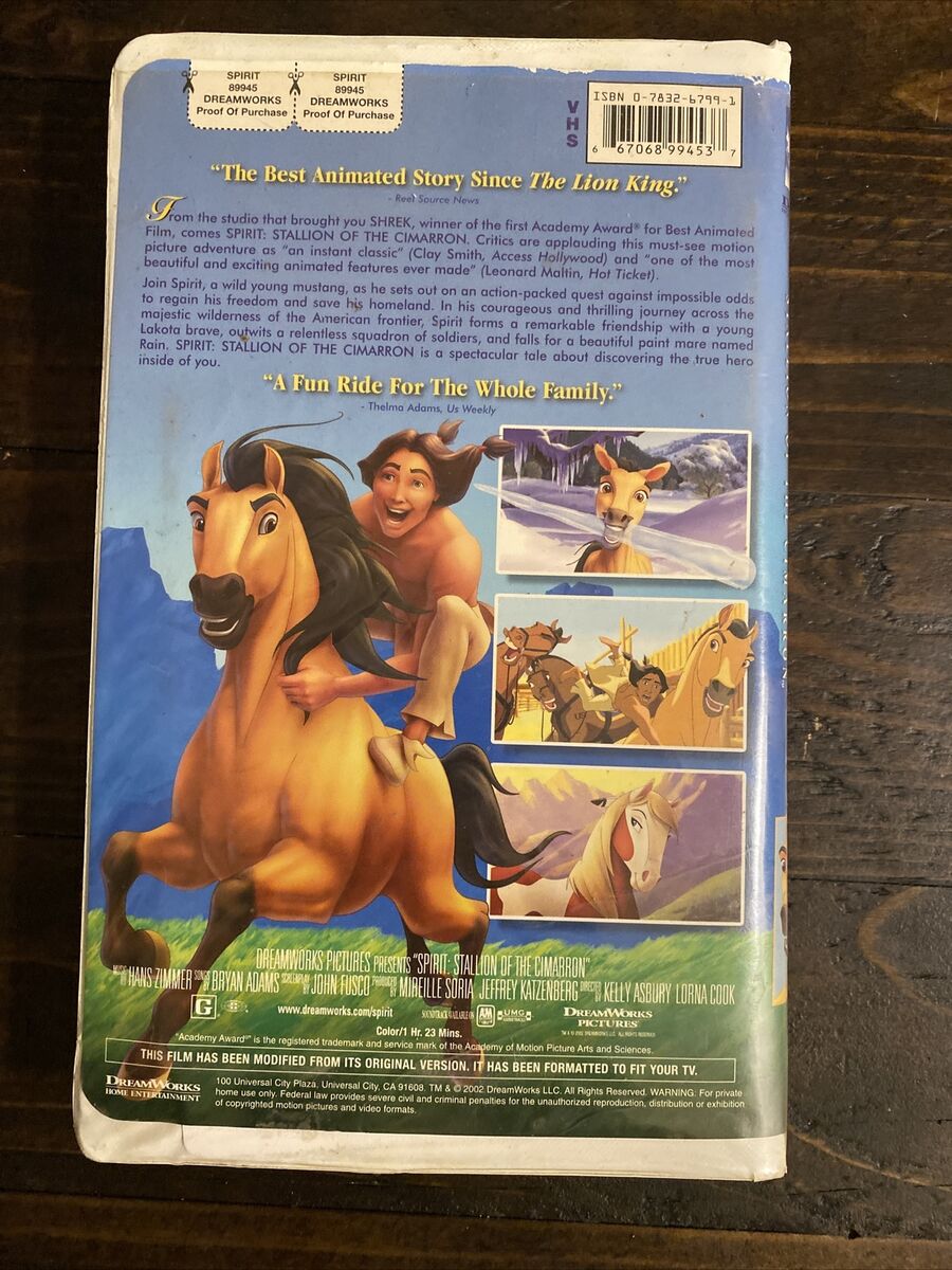 Spirit: Stallion of the Cimarron (VHS, 2002, Clamshell Spirit: Stallion of the Cimarron (VHS, 2002, Clamshell