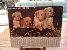 CALENDRIER LA POSTE - ALMANACH DES PTT 1978 "LABRADOR+OISEAUX" - PARIS ET ENVIR.