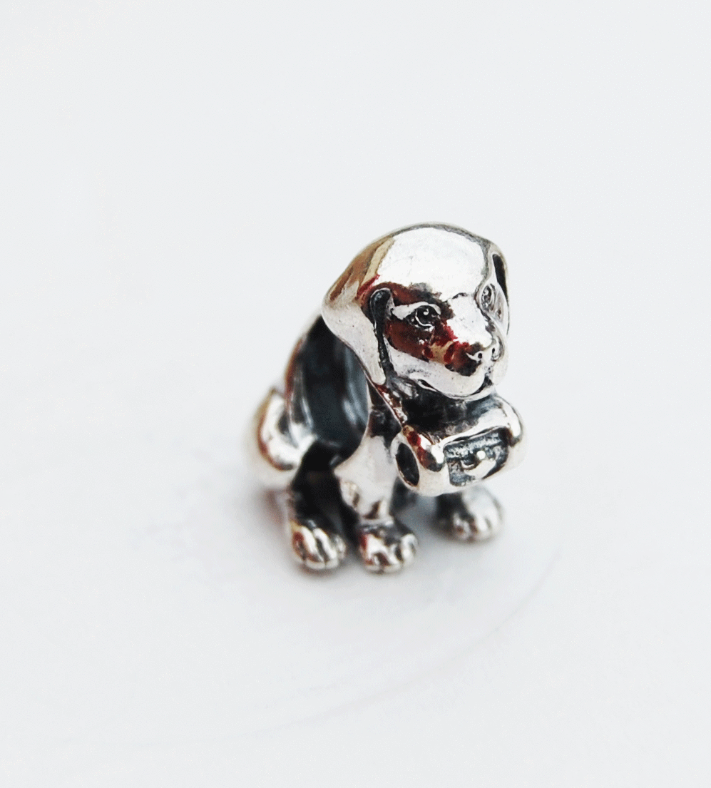 Genuine Pandora Silver Charm Saint Bernard Dog 791515 retired