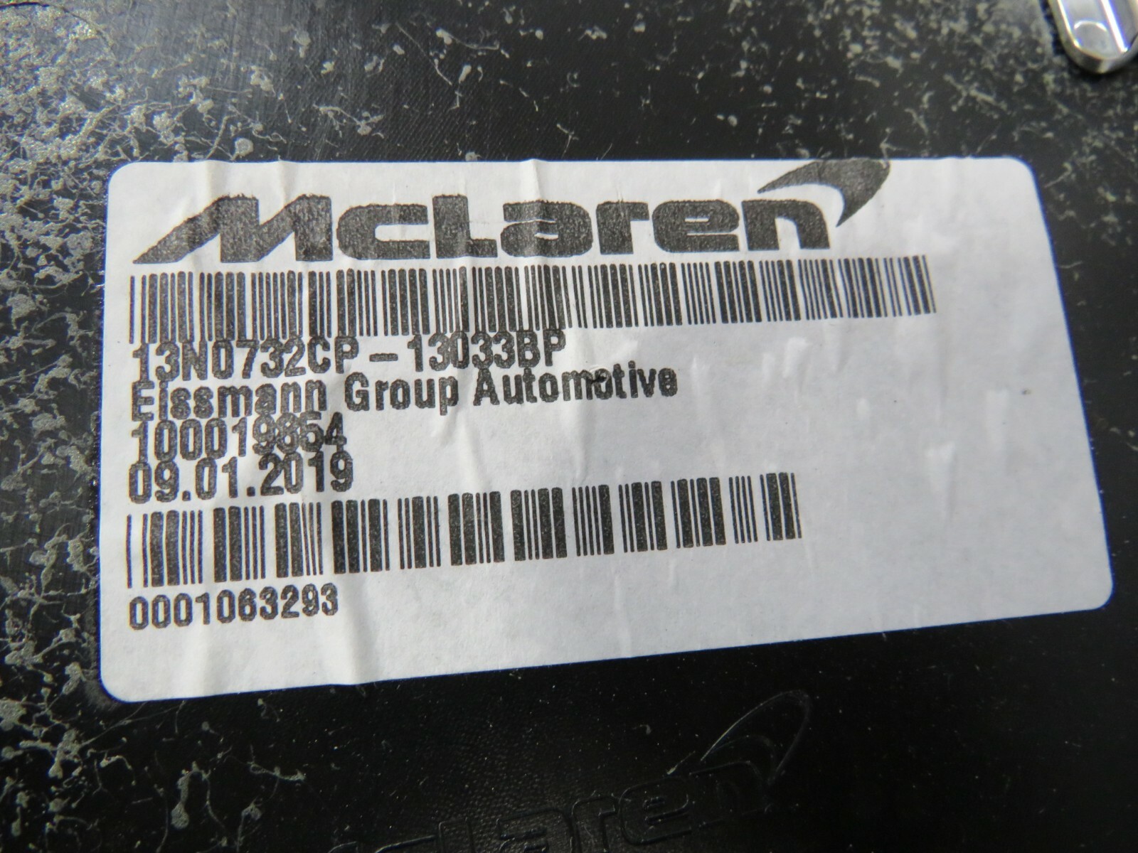 McLaren 600LT, LH, Left, B-Pillar Trim Panel, Used, P/N 13N0732CP