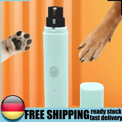 Electric Cat Dog Nail Grinder with LED Light Pet Nail Trimmers for Dog Cat(Blue)