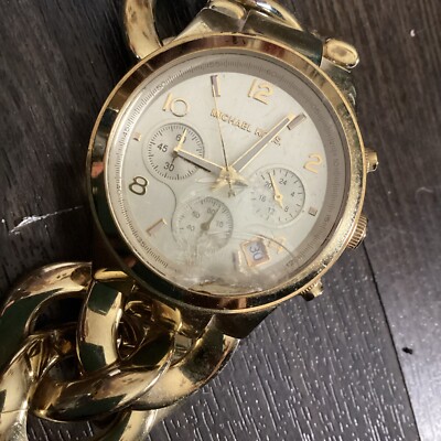 Michael Kors Runway MK3131 Wrist Watch for Women Broken Screen See