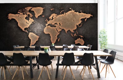 3D Vintage World Map ZHUA819 Wallpaper Wall Murals Removable Self-adhesive Ann
