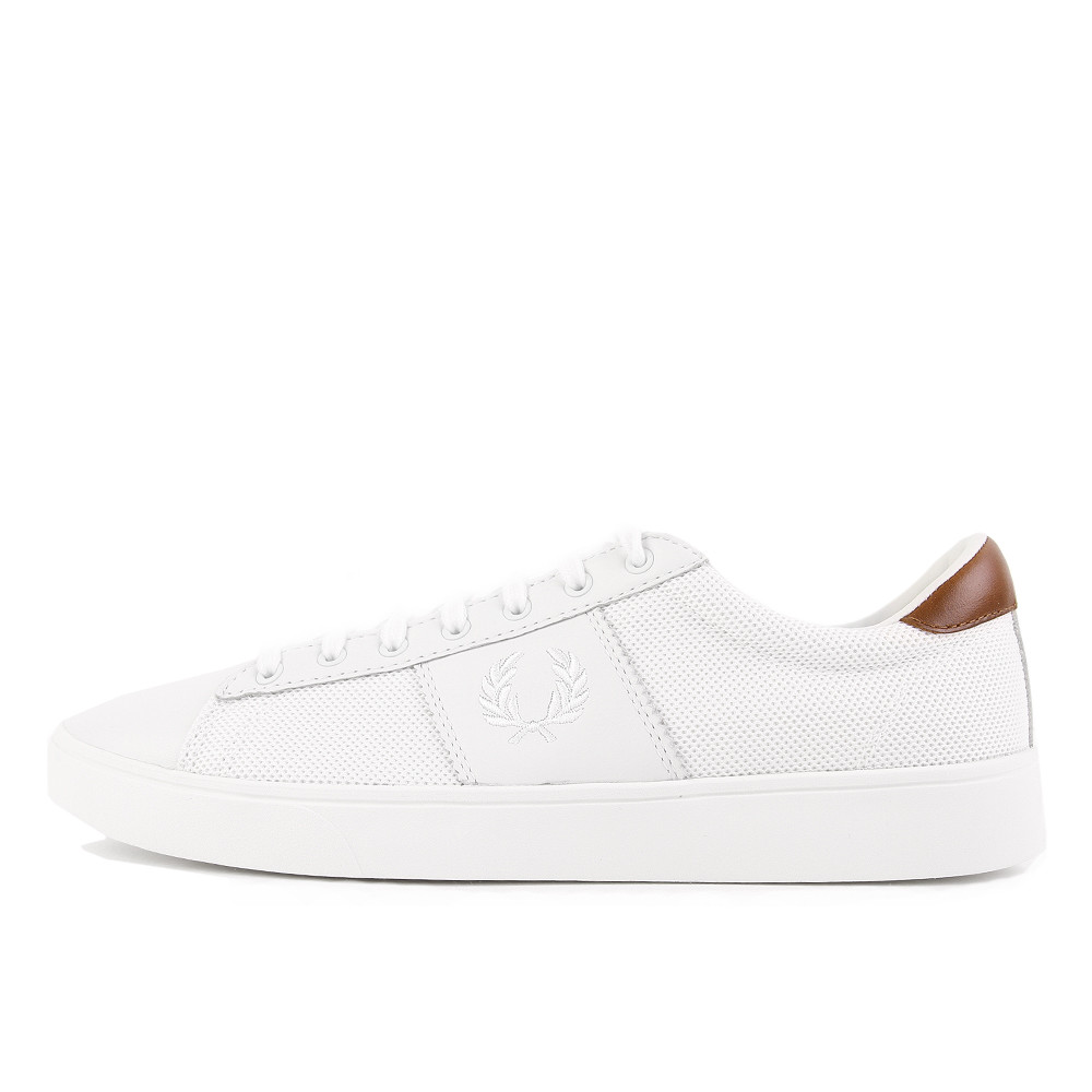 Fred Perry Spencer Mesh Leather Porcelain Schuhe Sneaker Weiß Braun Fred Perry Spencer Mesh Leather Porcelain Schuhe Sneaker Weiß Braun