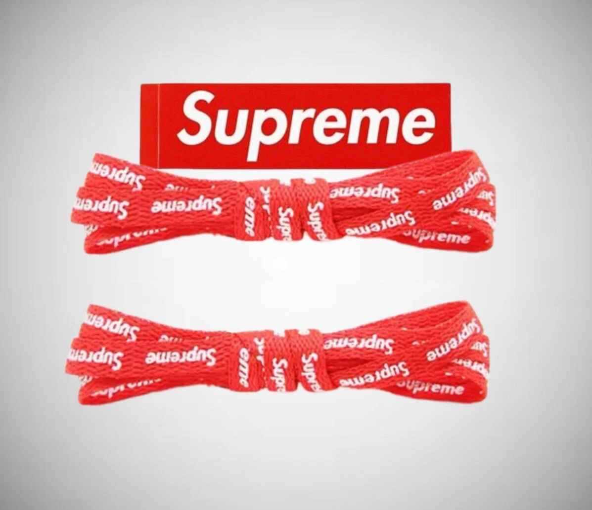 Lacets de chaussures Supreme 120 cm ~ Rouge   LIVRAISON RAPIDE