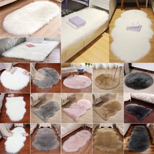 Large Faux Fur Sheepskin Rug Fluffy Mat Room Sofa Hairy Mat Shaggy Floor Carpet