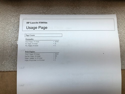 HP LaserJet P2055dn Monochrome Workgroup Printer 17K Page Count W/33% toner - Photo 10/11